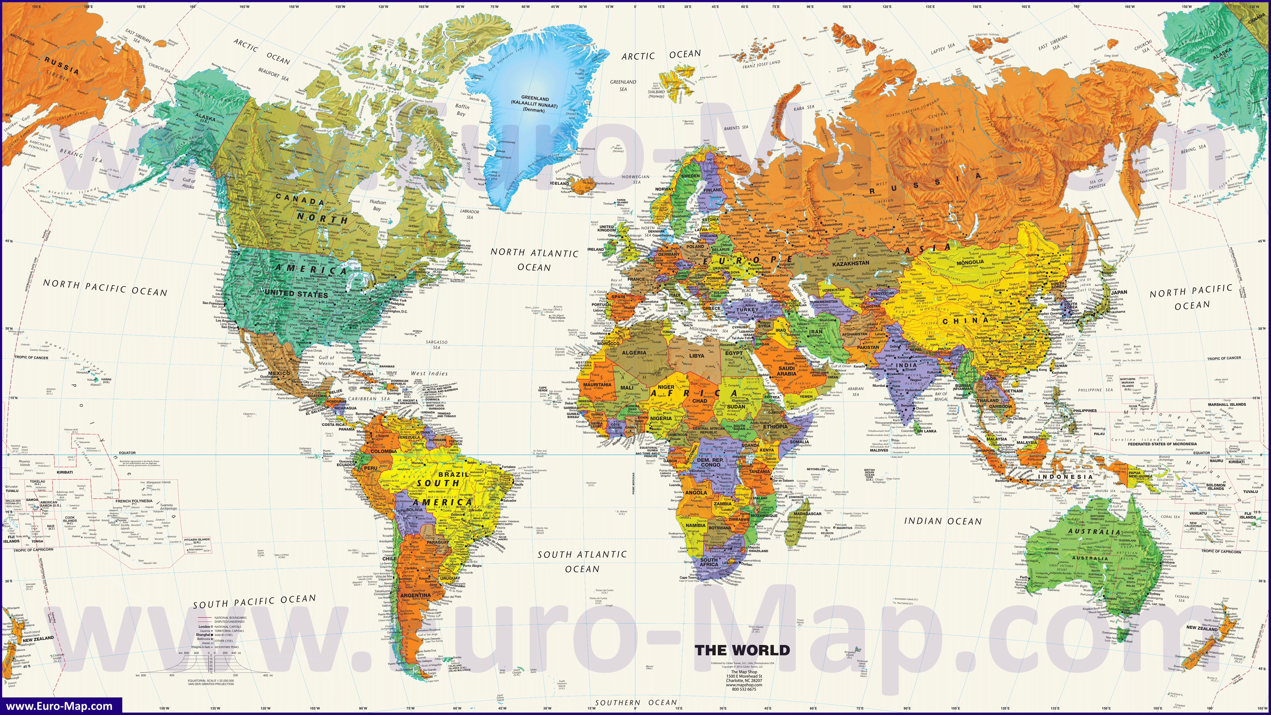 Карта мира формат а3 скачать