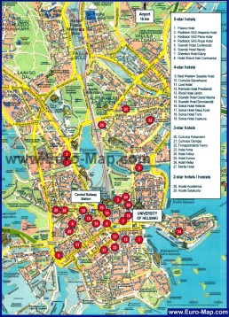 Хельсинки | Подробная карта города