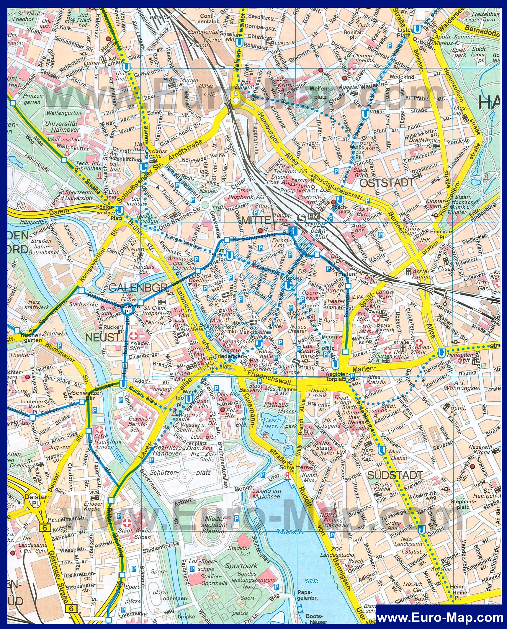 Ганновер карта города
