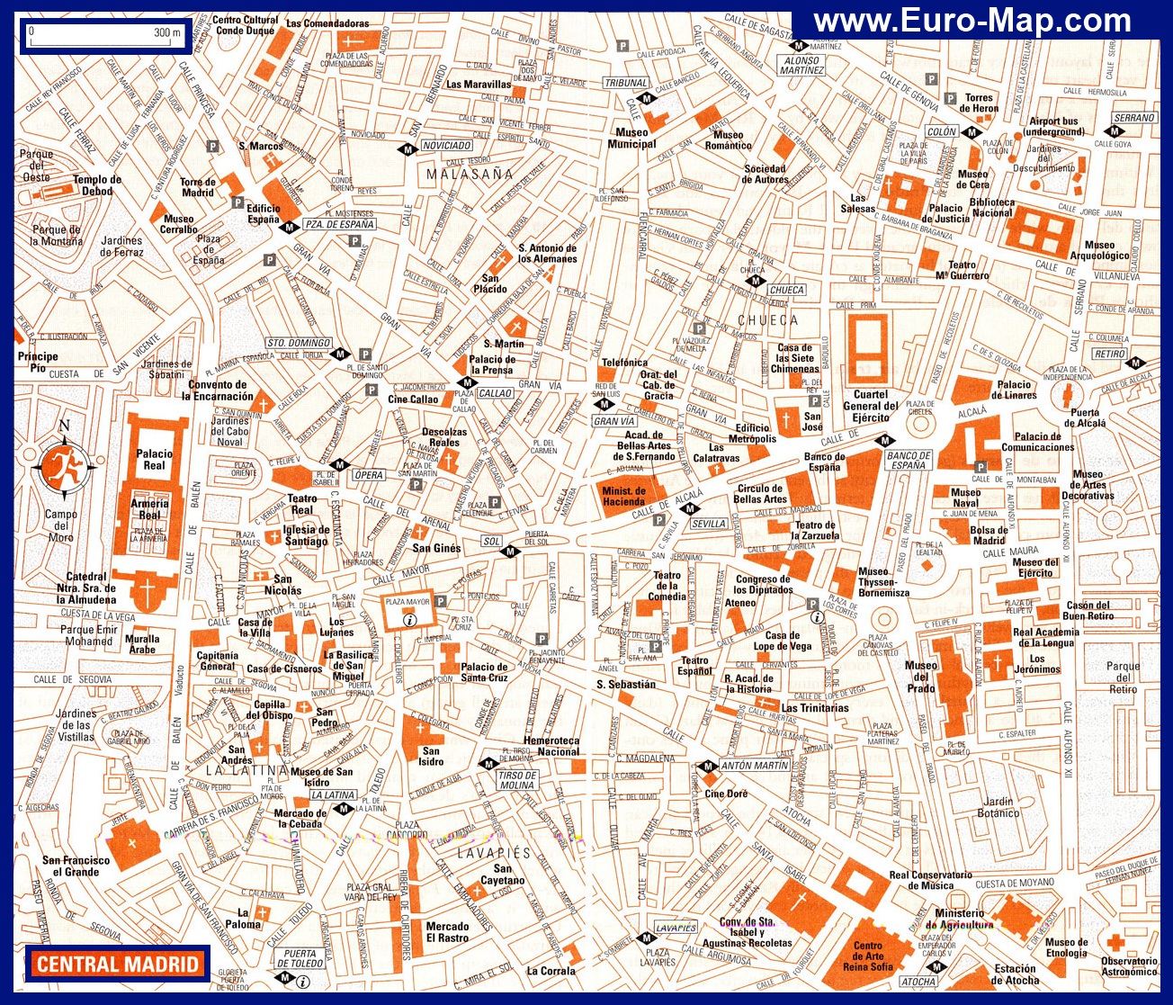 Мадрид карта города