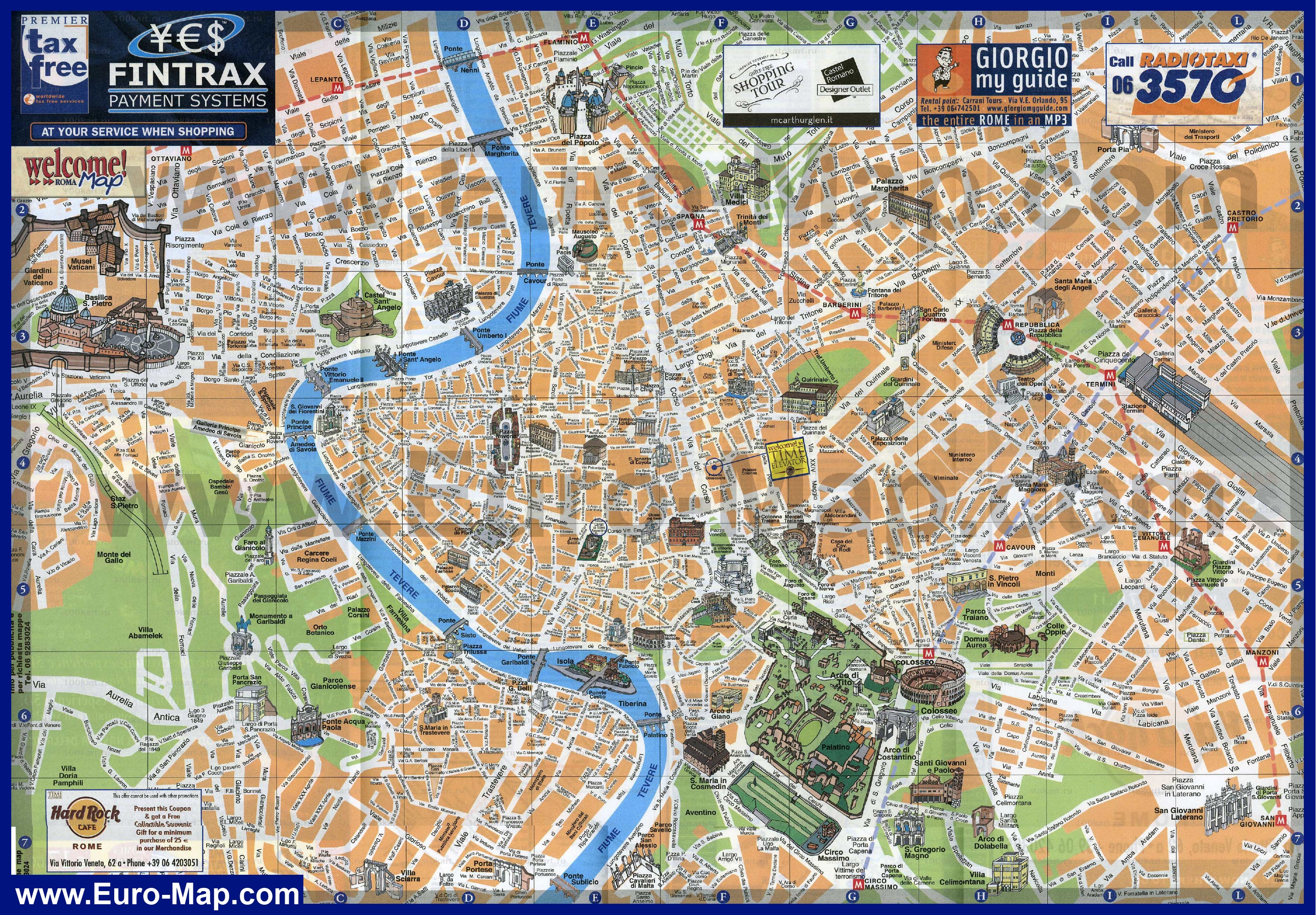 karta rima Карты Рима | Подробная карта Рима на русском языке с  karta rima