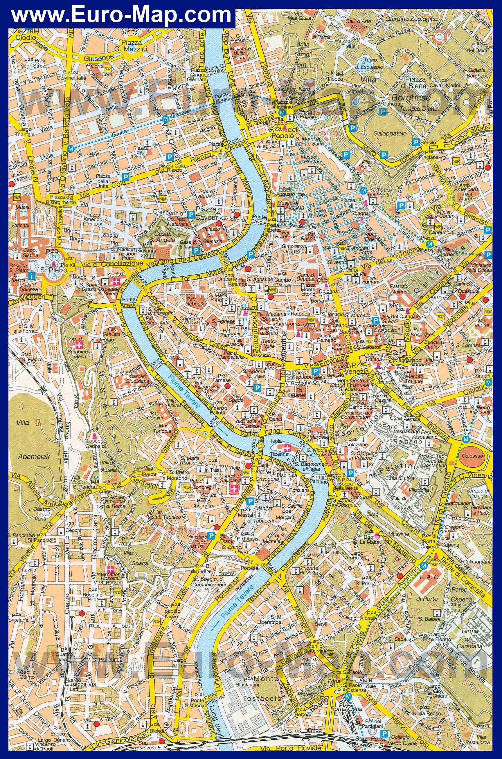 Карта Метро Рима Скачать
