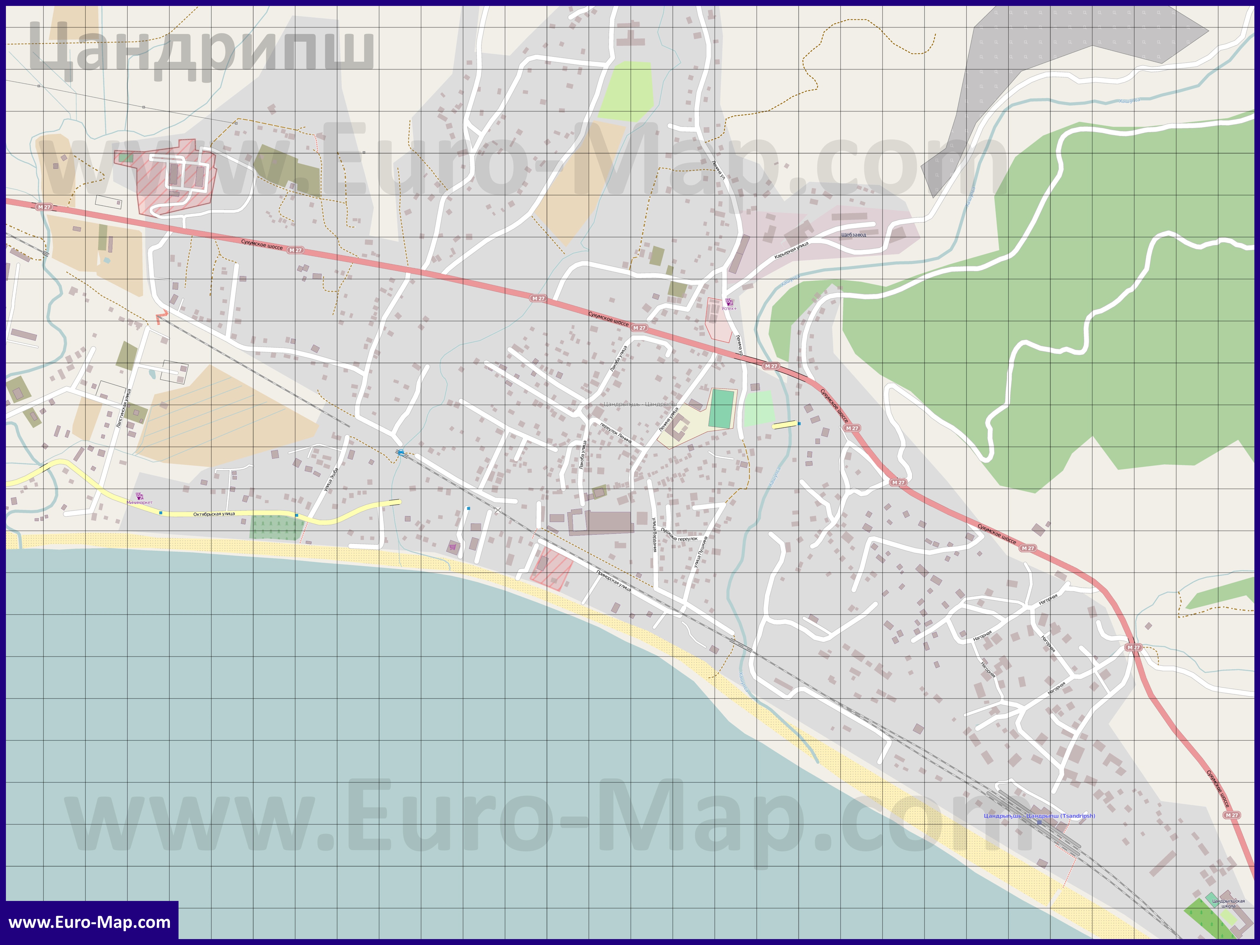 Карта поселка джубга
