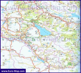 Автомобильная карта дорог Армении