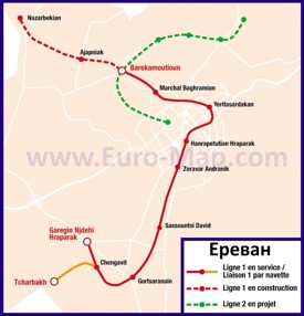 Карта метро Еревана