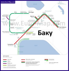 Карта метро Баку