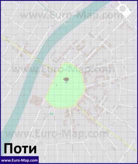 Карта центра города Поти
