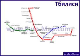 Карта метро Тбилиси