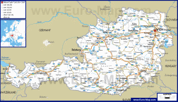 Автомобильная карта дорог Австрии