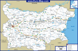 Автомобильная карта дорог Болгарии