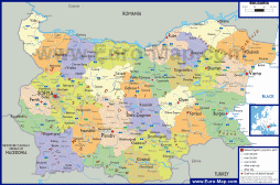 Политическая карта Болгарии