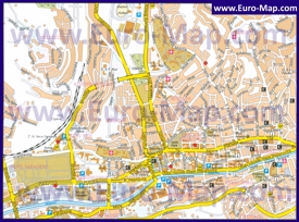 Карта центра Сараево
