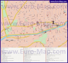 Карта Сараево с достопримечательностями