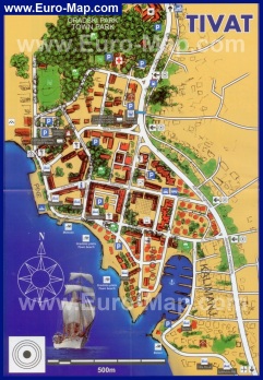 Туристическая карта Тивата