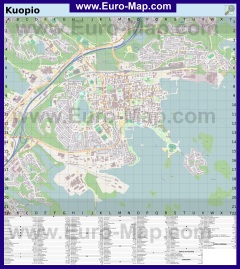 Подробная карта города Куопио