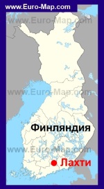 Лахти на карте Финляндии