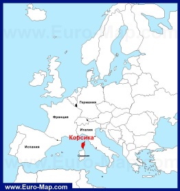 Остров Корсика на карте