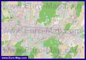 Подробная карта города Карлсруэ