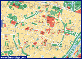 Карта центра города Мюнхен