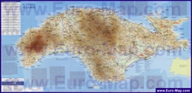 Подробная карта острова Самос