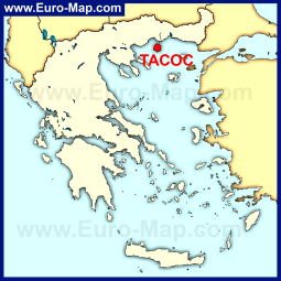Остров Тасос на карте Греции