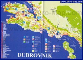 Карта Отелей Дубровника