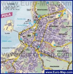 Туристическая карта Пулы