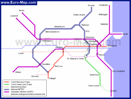 Карта (схема) метро Дублина