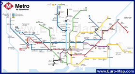 Карта метро Барселоны