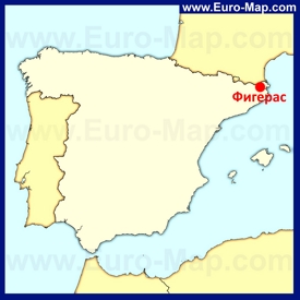 Фигерас на карте Испании