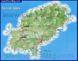 Карта острова Ибица