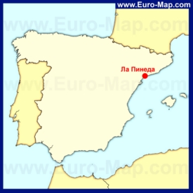 Ла Пинеда на карте Испании