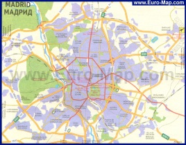 Карта Мадрида на русском языке