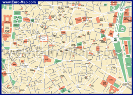 Карта Мадрида с достопримечательностями