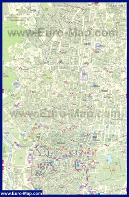 Подробная карта Мадрида