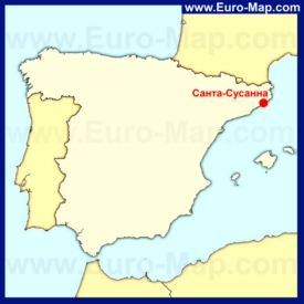 Санта-Сусанна на карте Испании