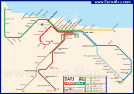 Карта метро Бари