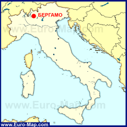 Бергамо на карте Италии