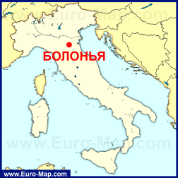 Болонья на карте Италии