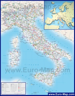 Карта дорог Италии