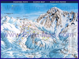 Туристическая карта горнолыжного курорта Курмайор