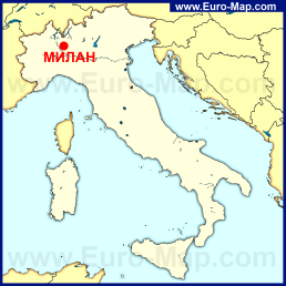 Милан на карте Италии