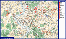 Карта Рима с отелями