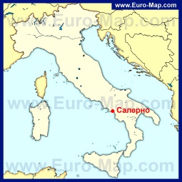 Город Салерно на карте италии