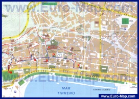 Подробная карта Салерно