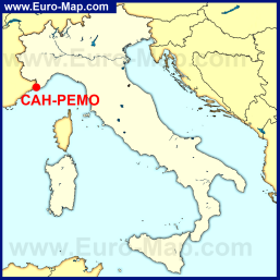 Сан-Ремо на карте Италии