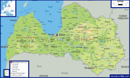 Политическая карта Латвии