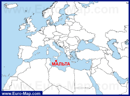 Остров Мальта на карте мира