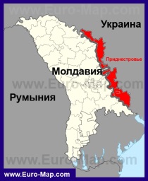 Приднестровье на карте Молдавии