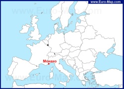 Монако на карте европы